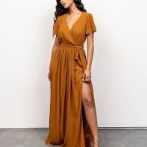 Baltic Born Kristina Maxi Dress Mustard Gold Yellow M